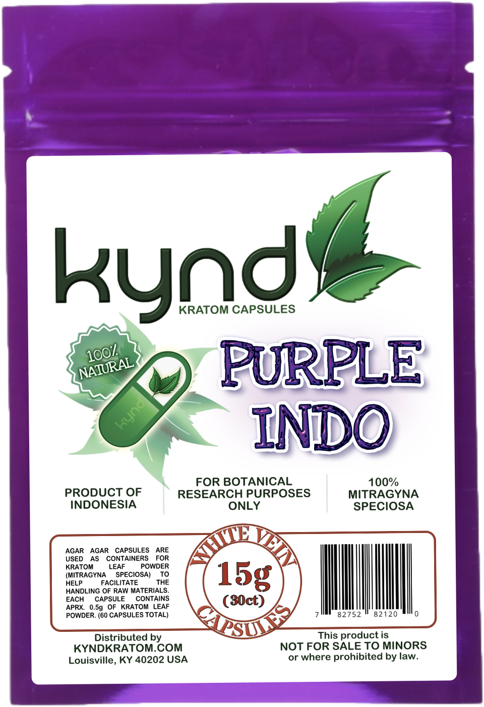 KYND KRATOM CAPSULES Purple Indo
