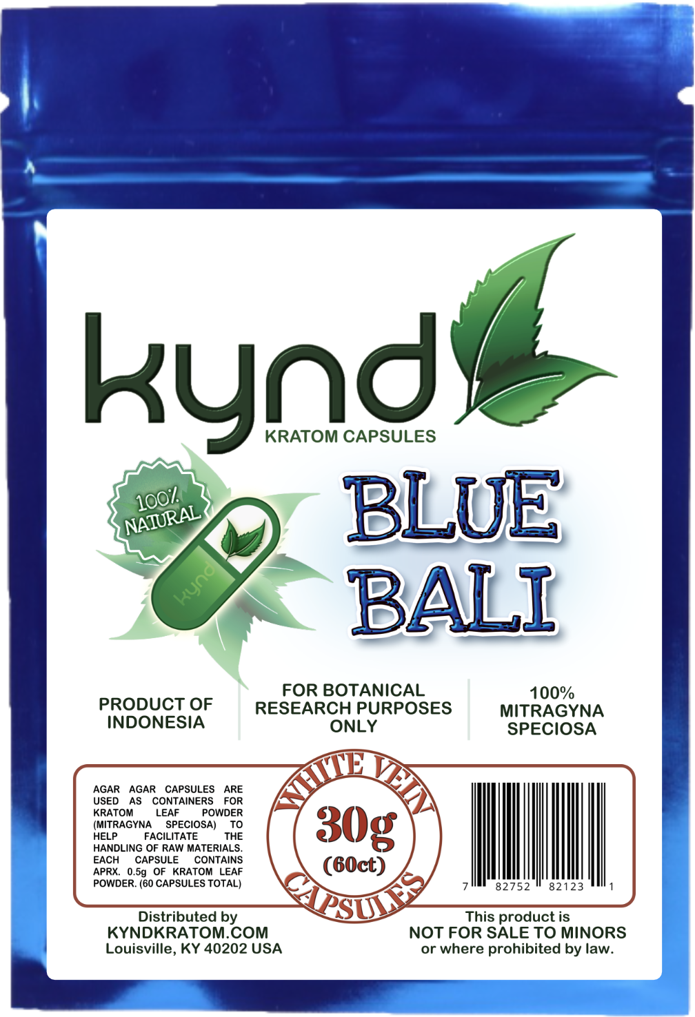 KYND KRATOM CAPSULES Blue Bali