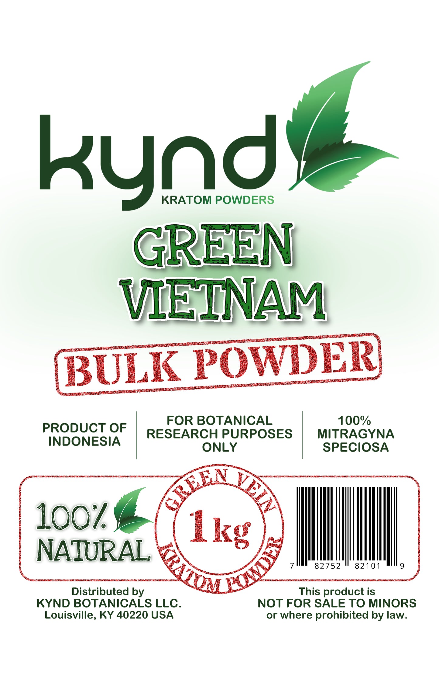 KYND KRATOM POWDER Green Vietnam