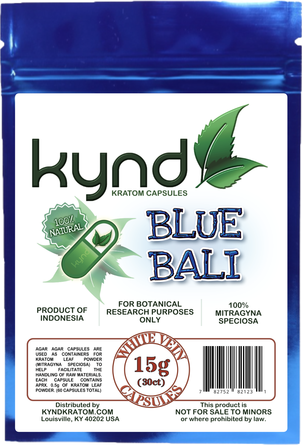 KYND KRATOM CAPSULES Blue Bali