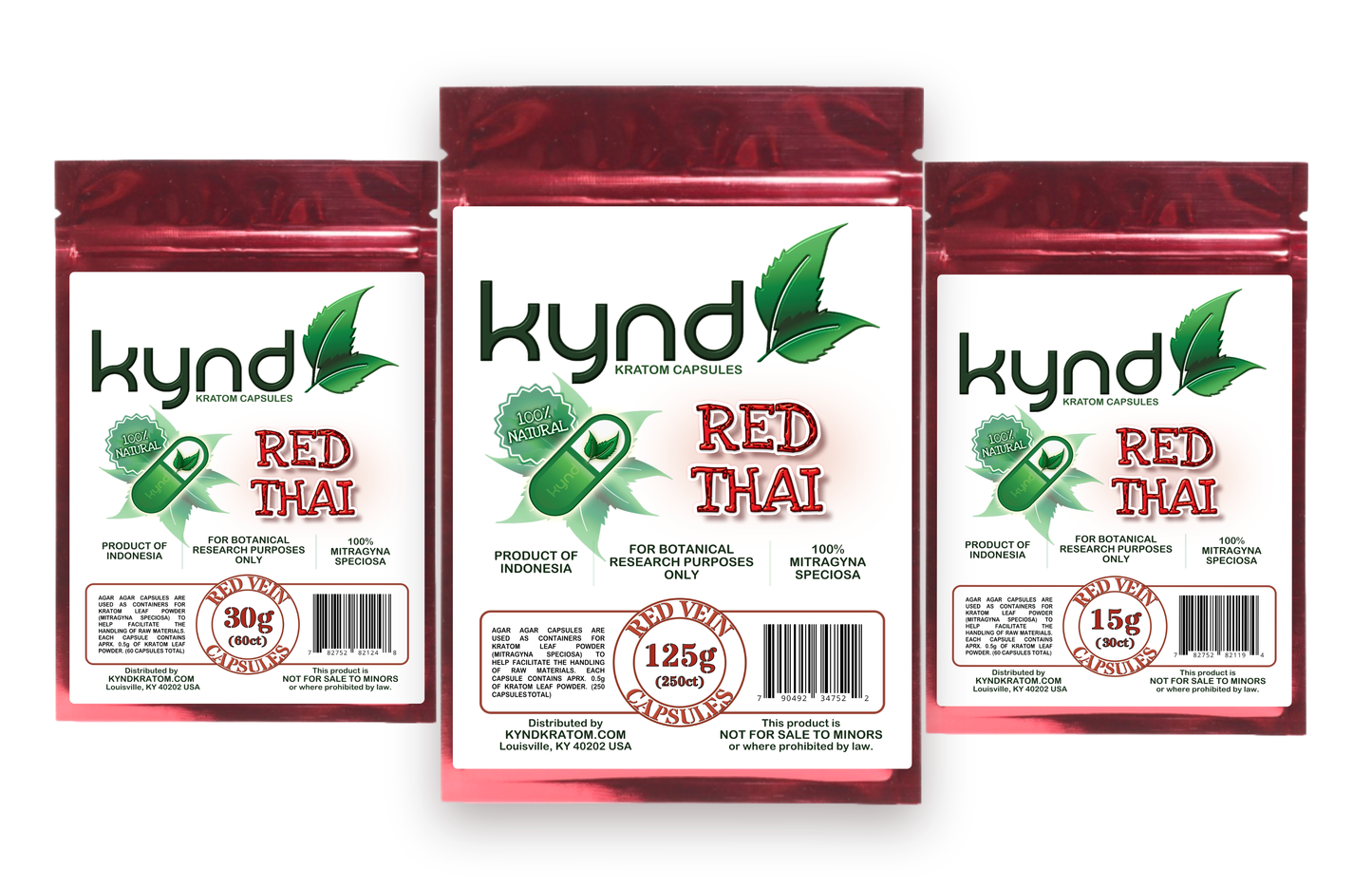 KYND KRATOM CAPSULES Red Thai