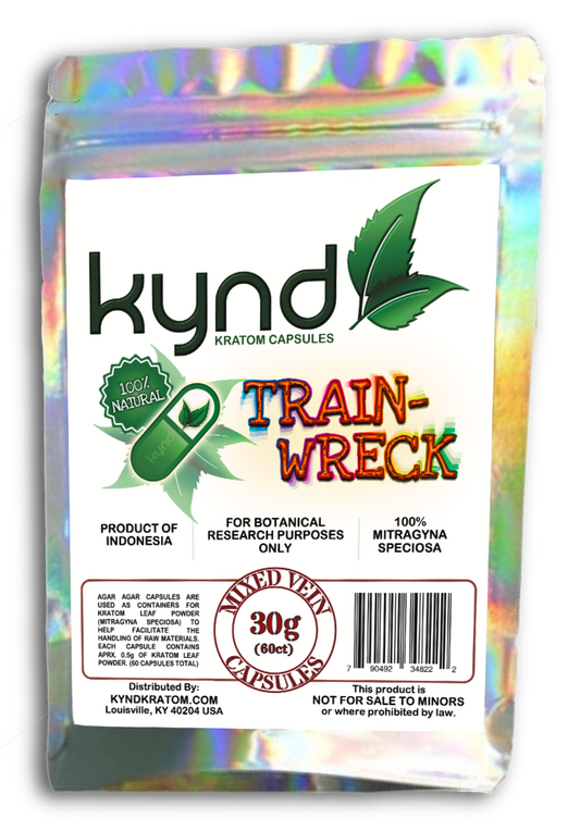 KYND KRATOM CAPSULES Trainwreck